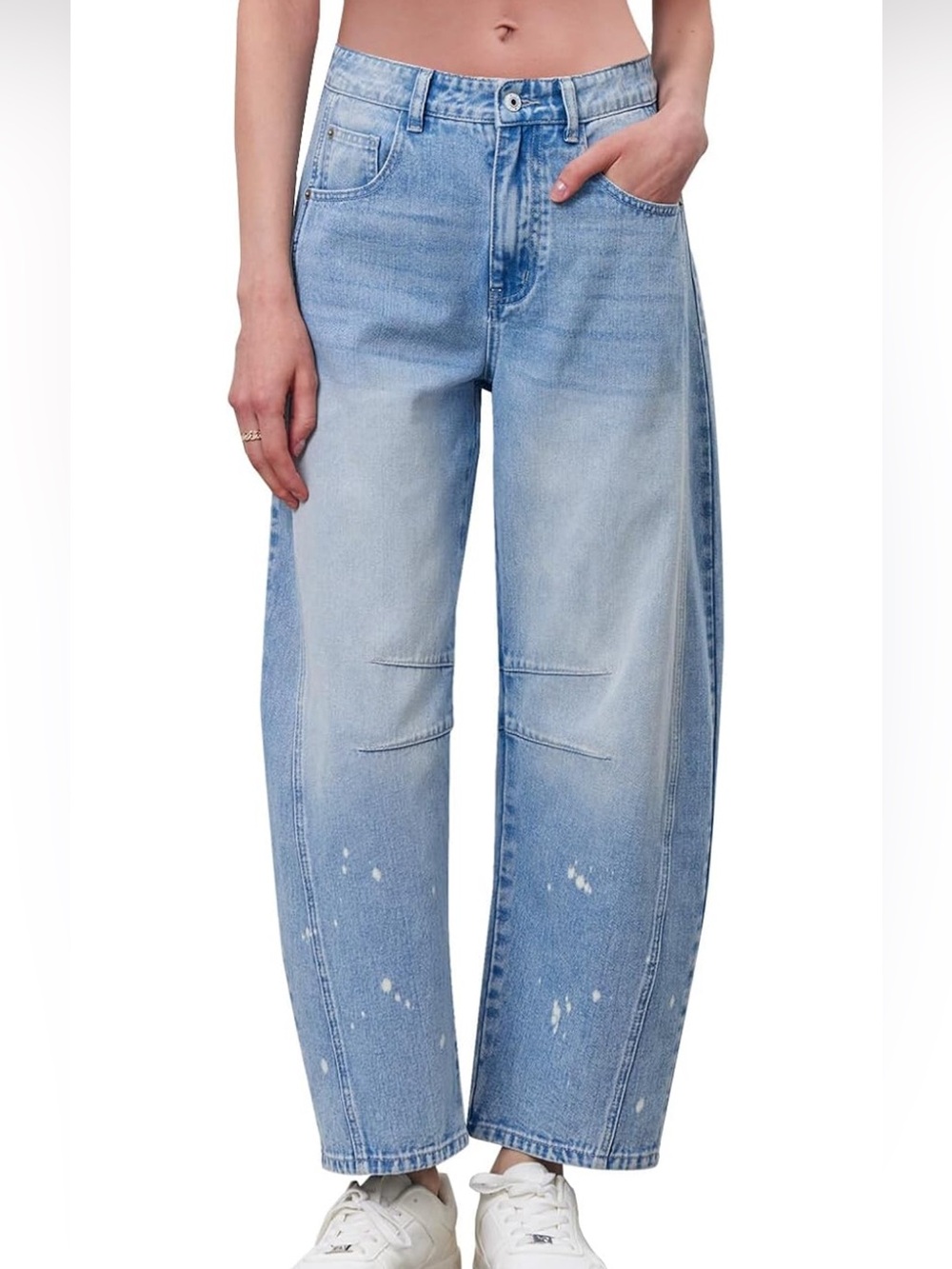 NIB Mid Rise Barrel Jeans Size L